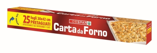 CARTA FORNO FOGLI 38x42 25PZ DESPAR