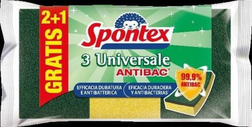 SPUGNA UNIVERSALE ANTIB.x3 SPONTEX